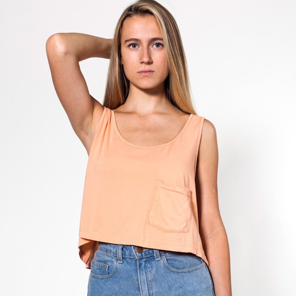 American Apparel crop pocket tanks - Set of 3